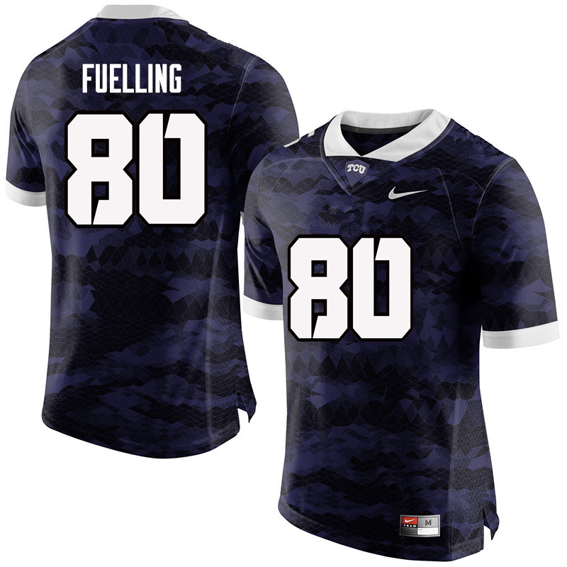 Men #80 Robbie Fuelling TCU Horned Frogs College Football Jerseys-Purple - Click Image to Close